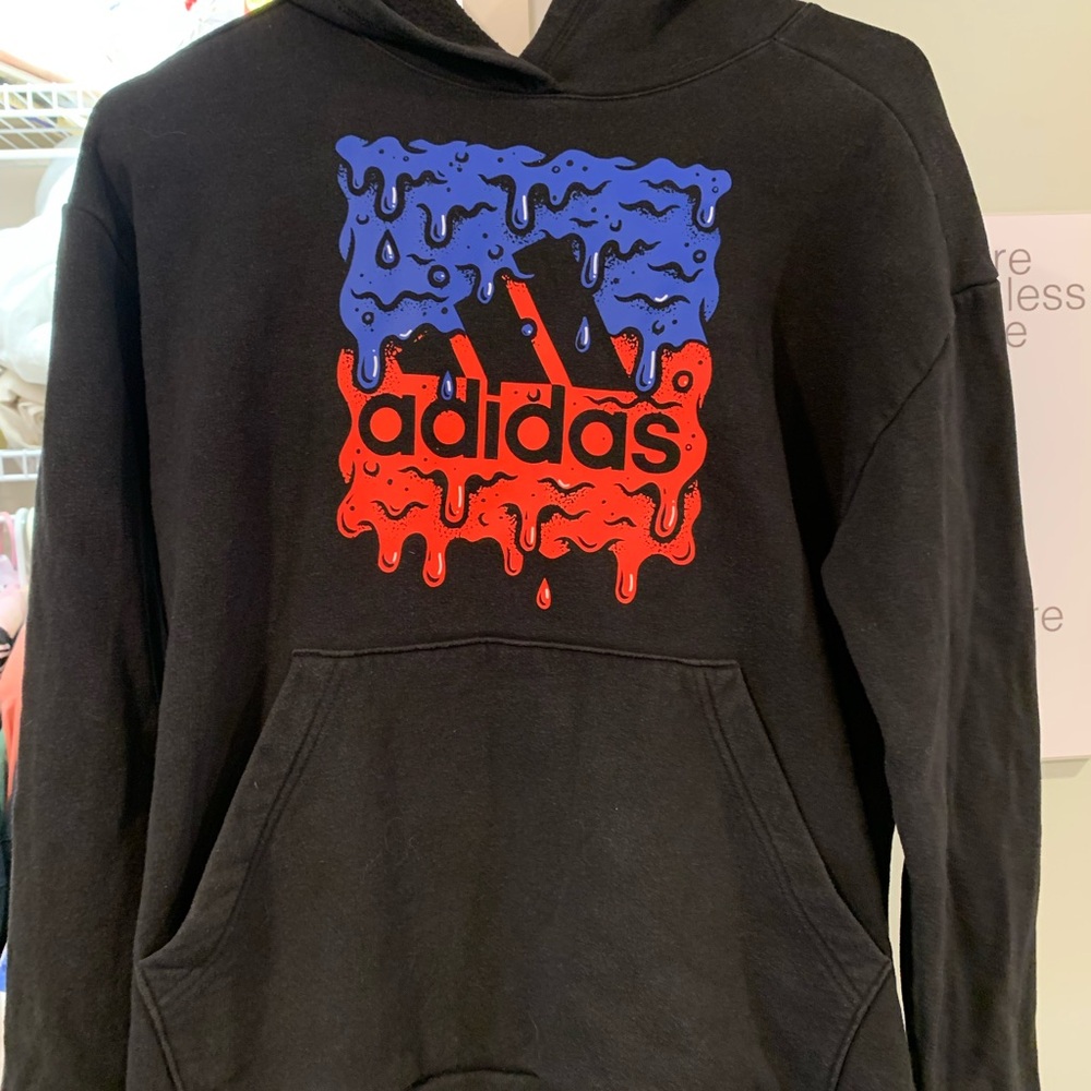 Adidas Black Drip Sweatshirt Hoodie